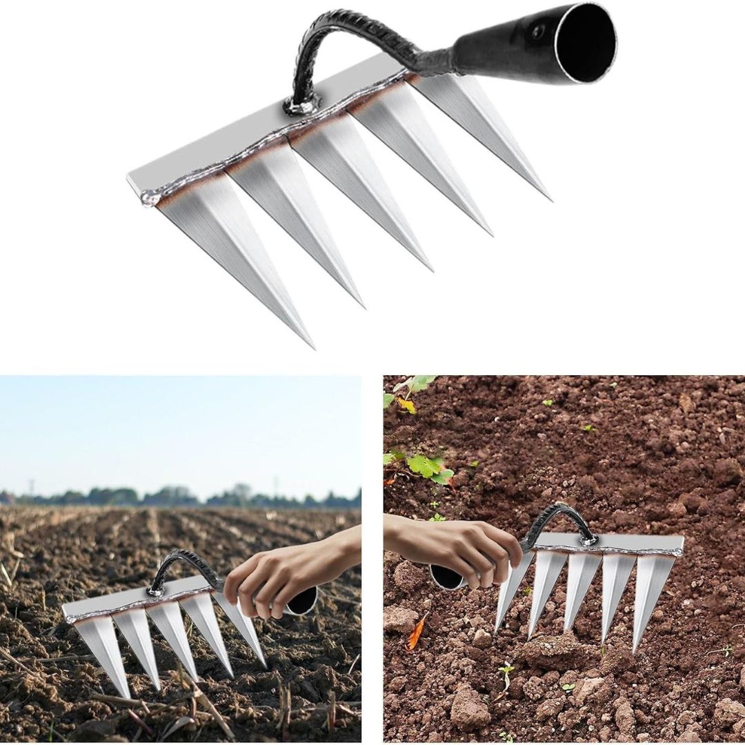 5 - Tooth Carbon Steel Garden Weeding Tool
