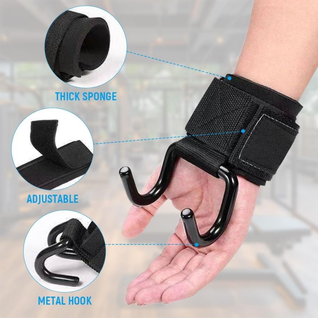 Weight Lifting Hook With Wrist Support